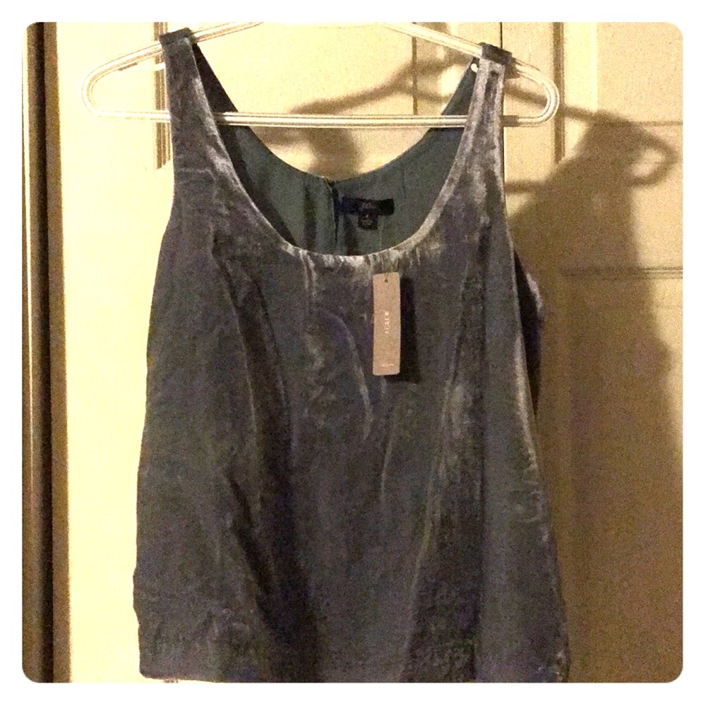 J. Crew grey velvet tank